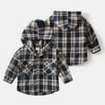 thumbnail image 3 of RUTAYY Children Boys Shirt Casual Long Sleeve Plaid Print Tops Comfortable Breathable Soft Fabric Classic Versatile Tops, 3 of 9