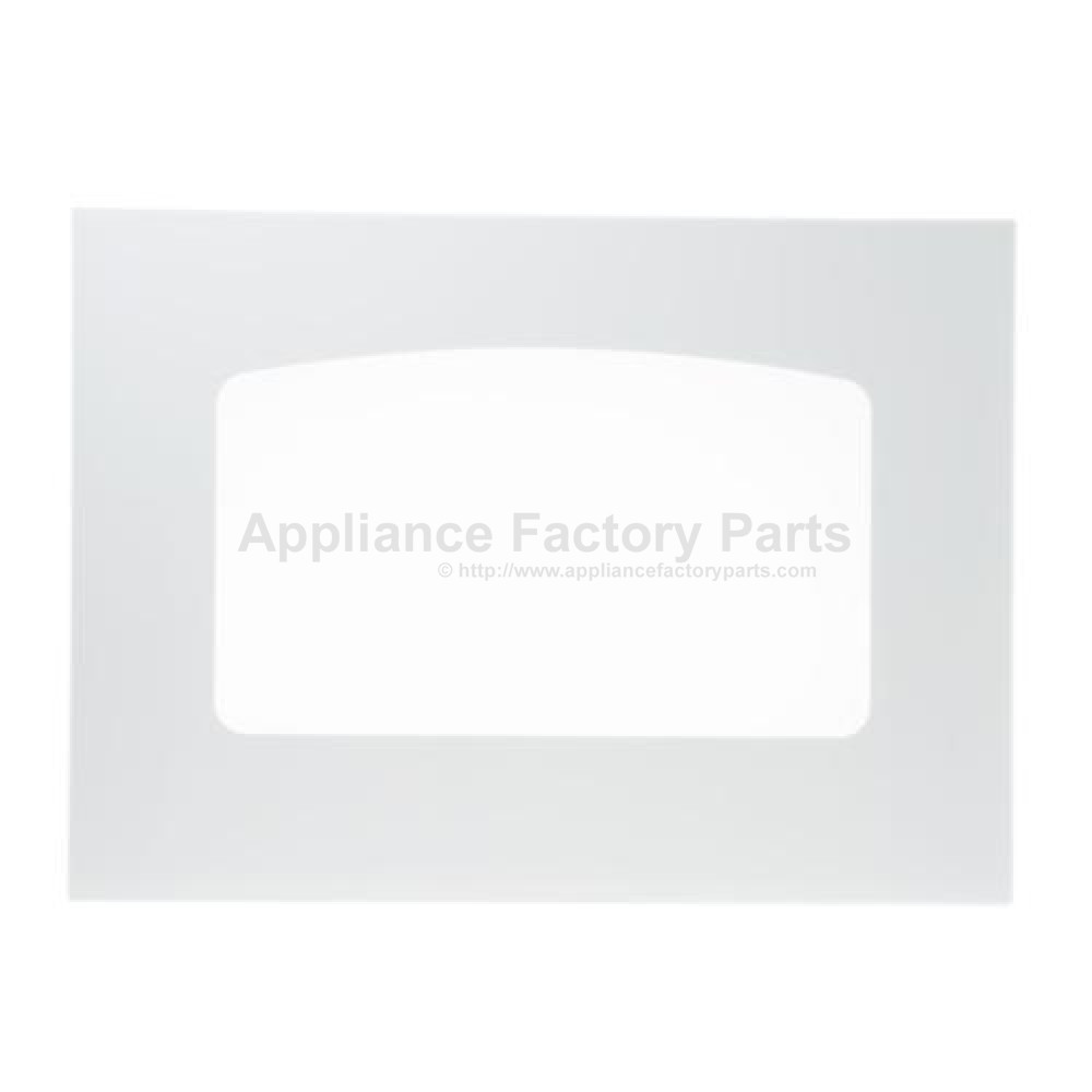 GE RANGE OVEN DOOR GLASS  WHITE WB56T10187