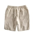 thumbnail image 3 of Men's Casual Classic Shorts Drawstring Waist Elastic Waist Shorts Summer Lightweight Beach Athletic Shorts with Pockets Moisture Wicking Chino Golf Shorts,Brown 2XL, 3 of 3