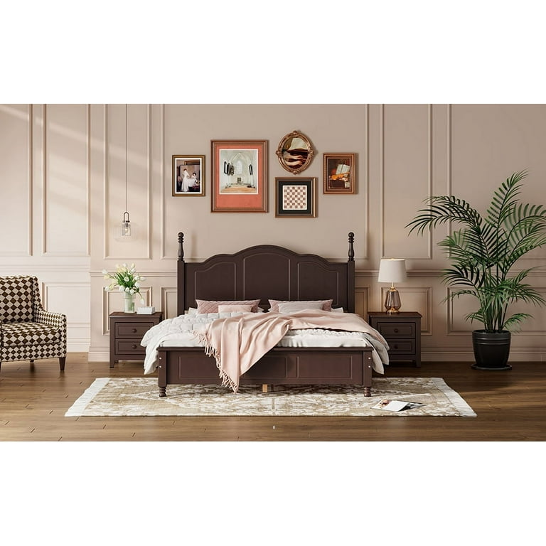 専用WAKE x Setinn Tour Porch 3P Set 3-Pieces Retro Style Bedroom Sets, Bedroom Sets with Queen