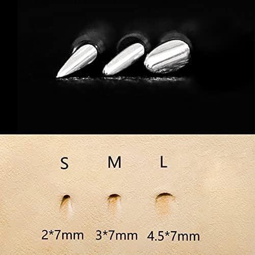 Leather Stamping Tool Beveling Set 3Pcs Undercut Beveler Stamps Stainless Steel Carving DIY LeatherCrafts Kit (Undercut Beveler)$$Art & Craft