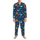 thumbnail image 3 of Fotbe Ocean Floor Animals Pijama de Hombre con Estampado de Manga Larga, Conjunto de 2 Piezas, Ropa de Dormir Suave y Cómoda con Bolsillos-Small, 3 of 7