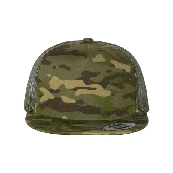 YP Classics - Flat Bill Trucker Cap - 6006 - Multicam Tropic/ Green
