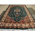 thumbnail image 1 of AHMEDANI Floral Ivory Touch Medallion Rectangle Area Rug Hand Knotted Wool Silk Carpet (5 x 3)', 1 of 7