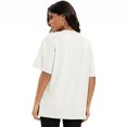 thumbnail image 2 of Women T Shirt Happy First Day Of School Leopard Print And Pencil Graphic Round Neck Casual Top For Back To School Season Gift, 2 of 7
