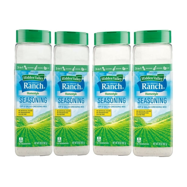 4 Pack Hidden Valley Ranch Homestyle Seasoning, Dip and Salad