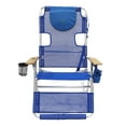 thumbnail image 3 of Ostrich 3-N-1 Altitude Outdoor Lounge Reclining 16" Tall Chair, Blue (3 Pack), 3 of 5