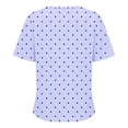 thumbnail image 5 of Comdrip Womens Blouses Casual, Women's Fashion Casual Solid Color Patchwork Button Short Sleeved Top T Shirt Shirts for Women Dressy Casual Sky Blue XL, 5 of 9