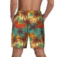 thumbnail image 4 of Haiem Colorful Hawaii Palms Mens Swim Trunks with Compression Liner 2 in 1 Swimming Shorts Stretch Swimwear Quick Dry,Board Shorts-Small, 4 of 9
