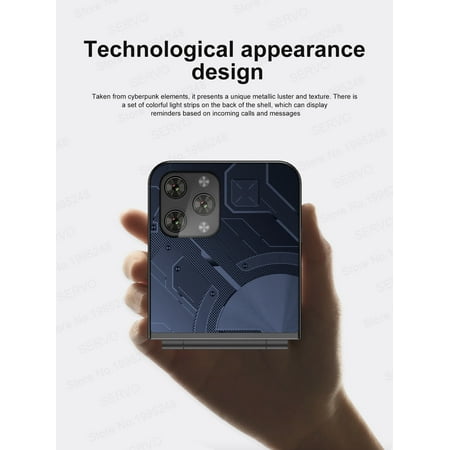 2024 SERVO Flilo9 3G WCDMA Cellphone Foldable 2 SIM Card Speed Dial Blacklist Type-C Flip Mobile Phone 2.6“ Displa