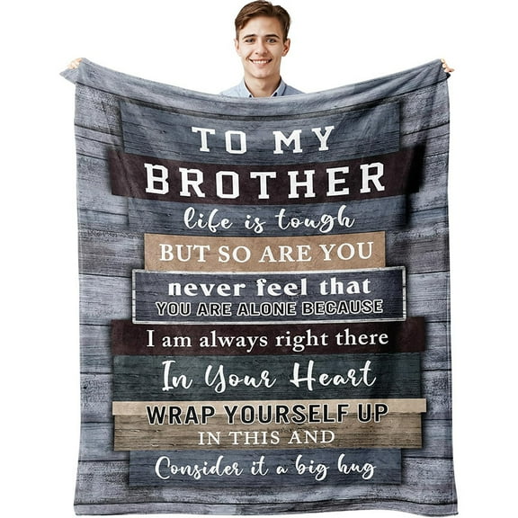 Gifts for Brother, Brother Gifts Blanket 60"x50", Birthday for Him from Sister Bro, Cool Birthday Present Throw Blankets, Best Brothers Ever