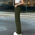 thumbnail image 2 of Women's Casual Cargo Pants High Waisted Comfortable Workwear Trousers For Daily Wear And Commuting With Pockets And Buttons, 2 of 8