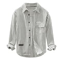 thumbnail image 1 of Camisas s Para Hombre Manga Larga Camisa de manga larga vintage de primavera y otoño para hombre, abrigo para hombre con cuello cuadrado a sueltas para (Black, L), 1 of 7