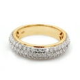 thumbnail image 3 of AFFY 1CT Moissanite Diamond 3 Row Eternity Wedding Band Ring For Women 14K Yellow Gold over Silver-6.5, 3 of 8