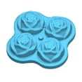 thumbnail image 1 of Molde de cubitos de hielo en forma de rosa Moldes de silicona para hacer hielo de 4 rejillas (Molde azul cielo) Sywqhk Libre de BPA, 1 of 3