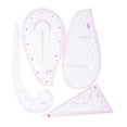 thumbnail image 3 of Shisuyan 4pcs Metric Ruler Plastic Fashion Metric Ruler Set Curve Pattern Grading Rulers Measure Sewing Tools Set for DIY Clothing, 3 of 8