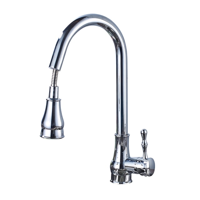 Modern Pull Down Spout Kitchen Faucet Deck Mounted Black Stream Sprayer Kitchen Mixer Taps Single Handle Pull Out Spout ,Effortless Installation