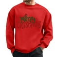 thumbnail image 2 of Entyinea Pattern Christmas Sweatshirts Long Sleeve T-shirt for Men,Red L, 2 of 3