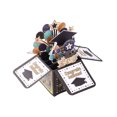 thumbnail image 5 of Popping Up Graduation Card Greeting Cards Season Paper High School College University 6 X 6 X 11cm Black With Envelope, 5 of 22