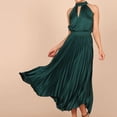 thumbnail image 1 of Vestido Elegante Vestido irregular con cuello halter plisado Cgtredaw para Mujer Verde oscuro T M, 1 of 6