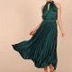thumbnail image 1 of Vestido Elegante Vestido irregular con cuello halter plisado Cgtredaw Para estrenar, 1 of 1