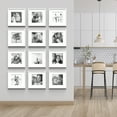 thumbnail image 3 of Gallery Perfect 12 Piece White Square Photo Frame Wall Kit with Art Prints & Hanging Template, 3 of 9