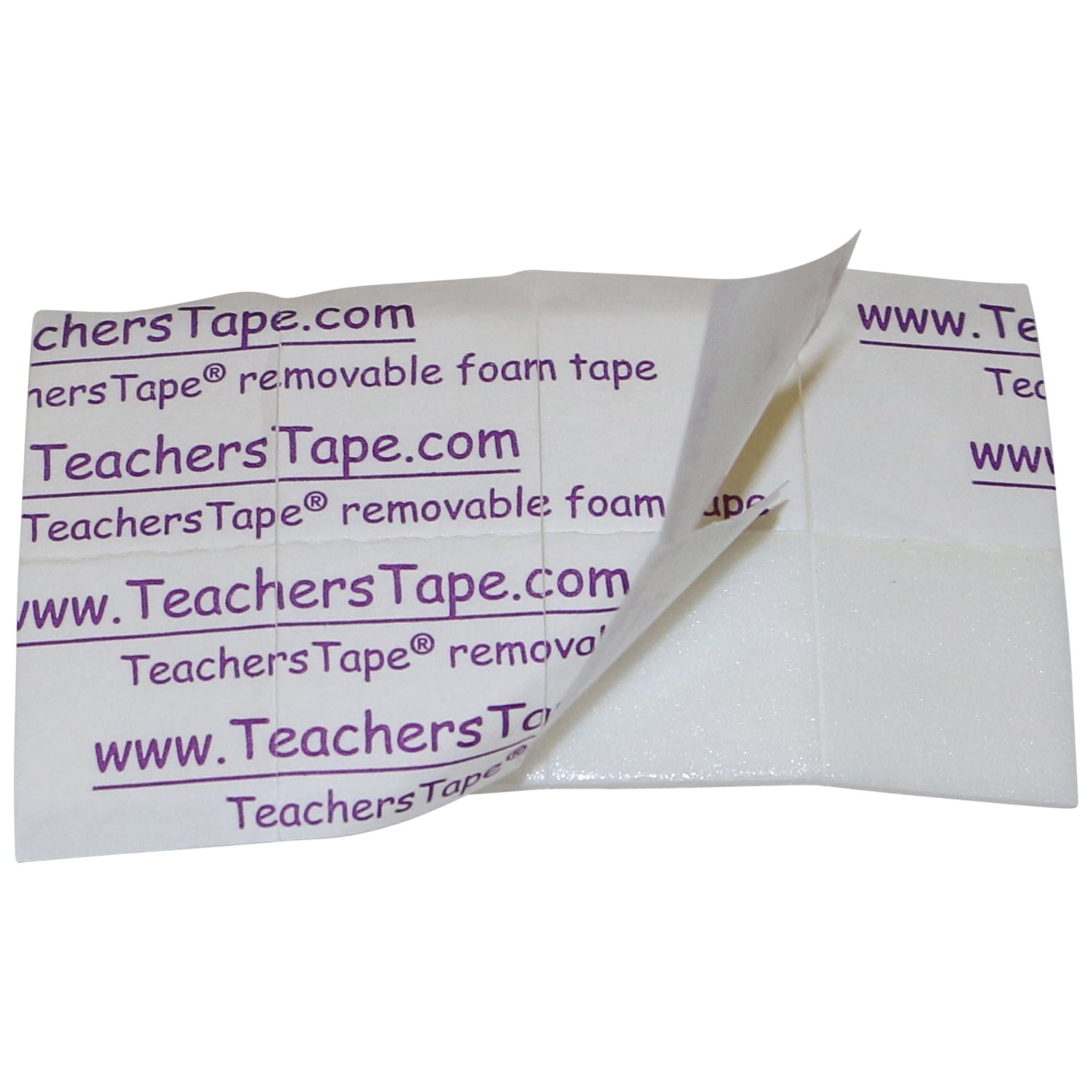 FindTape TeachersTape Double-Sided Mounting Tape [Removable Foam]: 3/4 in.  x 3/4 in. (White) 2000 pads/roll