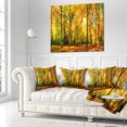thumbnail image 3 of Designart Gorgeous Autumn of Sunny Forest - Landscape Photography Throw Pillow - 16x16, 3 of 5