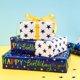 thumbnail image 4 of Papel de regalo WRAPAHOLIC reversible para cumpleaños, 43 cm x 10 m, color azul, 4 of 6