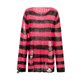 thumbnail image 3 of Sunloudy Camisa ahuecada para mujer, manga larga, cuello redondo, corte a rayas, tejido, informal, fiesta, otoño, primavera, tops Sunloudy  Tamaño medio, 3 of 9