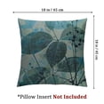 thumbnail image 4 of Decorative Throw Pillow Cover for Couch Sofa,Vintage Blurred Monochrome Green Blue Brown Watercolor Graphic Floral with Grasses Leaves Home Decor Pillow Case  , multiple sizes, set of 2, 4 of 7