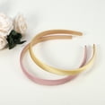 thumbnail image 7 of Unique Bargains 2 Pcs Solid Simple Satin Headbands Fashion Anti Slip Hair Accessories for Women 0.63" Wide Pink, Yellow, 7 of 7
