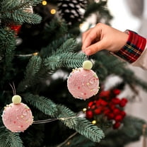 RBCKVXZ 2pcs Christmas Tree Ball Ornament Set 80mm/3.15inch Macaron Glittering Shatterproof Foam Hanging Christmas Ball Ornaments for for Xmas Year Birthday Home Party Supplies