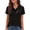 Black, variant on MOYIKO Blouses for Women Summer Short Sleeve Tunic Top V Neck Button Dressy Casual Business Shirts