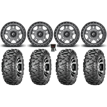 Fuel Anza Gunmetal 14 Wheels 28 BigHorn Tires Polaris RZR XP 1000 / PRO XP / Ranger XP 900/1000