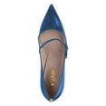 thumbnail image 3 of YDN Women Classic Pointed Toe Mary Janes Mid Slim Heels Slip On Buckled Strap Pumps Casual Party Dressy Shoes Size 5.5 Blue, 3 of 4