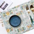 thumbnail image 4 of Un juego de cuatro piezas, diseño artístico con estampado bohemio, mantel individual de tela lavable para mesa, 4 of 5