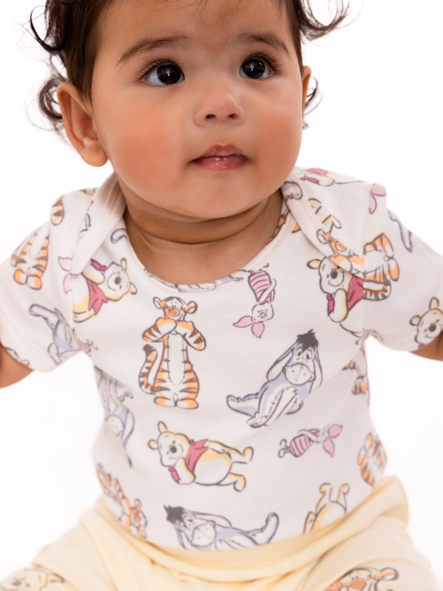 Disney Baby Wishes + Dreams Character Infant Baby Short Sleeve Bodysuits, 3-Pack, Sizes Newborn-12 Months