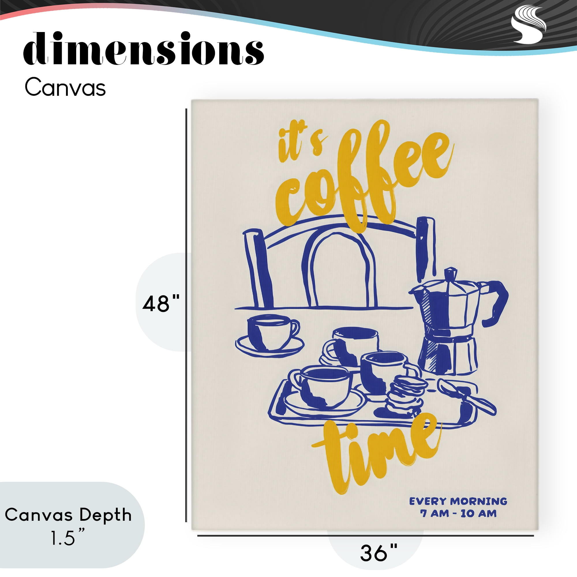 Stupell Industries It's Coffee Time Breakfast Ritual Canvas Wall Art, design by The Prints Vibe
