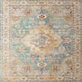 thumbnail image 1 of Ahgly Company Machine Washable Indoor Square Traditional Camel Brown Area Rugs, 9' Square, 1 of 7