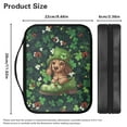 thumbnail image 5 of FKELYI Faux Leather Bible Cover St.Patrcik's Day Shamrock Dachshund Dog Print Church Bible Bag with Zipper Pocket Dust-Prooft Book Organizer Holder for Prayer Outdoor Study, 5 of 6