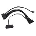 thumbnail image 1 of PSU Extension Cable Kit,Dual PSU Adapter 24pin Power Supply Splitter Power Supply Cables Luxury Finish, 1 of 9