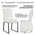 thumbnail image 2 of Ciphrias Dining Chairs Set of 4 Modern Black White PU Leather Padded Iron Legs for Kitchen Room, 2 of 7