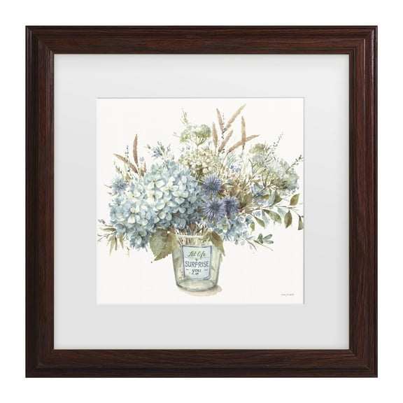 Lisa Audit 'Bohemian Blue 02 Square' Matted Framed Art