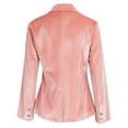 thumbnail image 6 of Xingpeng Velvet Blazer for Women Long Sleeve Open Front Jacket Fall Winter Fashion Business Casual Blazers 2026 Trendy Luxe Pink XXL, 6 of 9