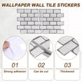 thumbnail image 4 of Uxcell 5Pcs Peel and Stick Backsplash Tiles 10.6" x 10.6" 3D Thickened Stone Texture Self-Adhesive Tile Stickers Wallpaper Wall for Kitchen Bathroom Bedroom, Retro White, 4 of 7