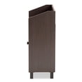 thumbnail image 5 of Baxton Studio Rossin Modern and Contemporary Dark Brown Finished Wood 2-Door Entryway Shoe Storage Cabinet, 5 of 11