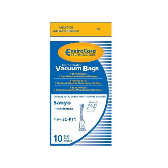 EnviroCare Replacement Vacuum Bags for Sanyo Transformax Uprights Style SC-P11 1