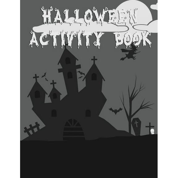 Halloween Activity Book: 8.5" X 11" Notebook College Ruled Line Paper, (Paperback)
