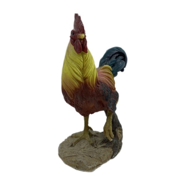 Estatuilla de gallo de resina Artificial para escultura creativa, artesanía, adorno artístico